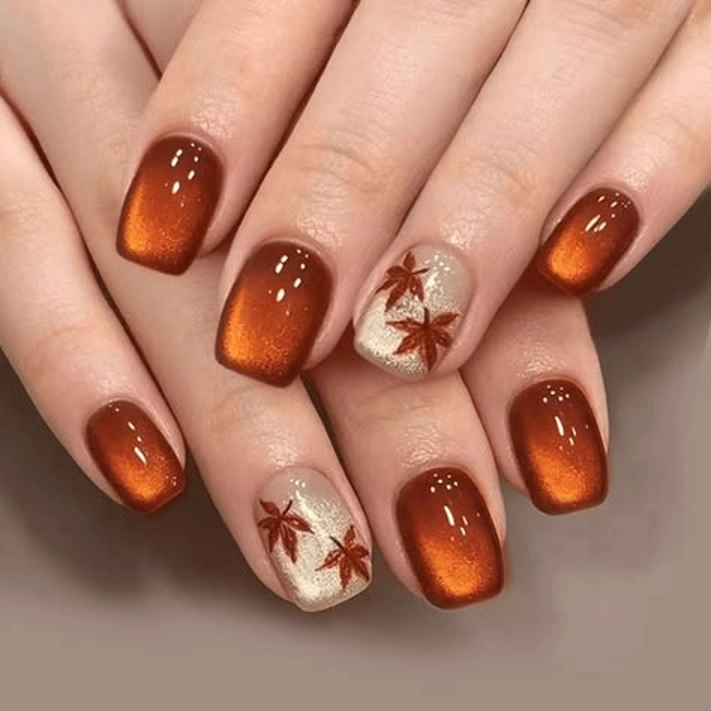 Caramel nail polish fall