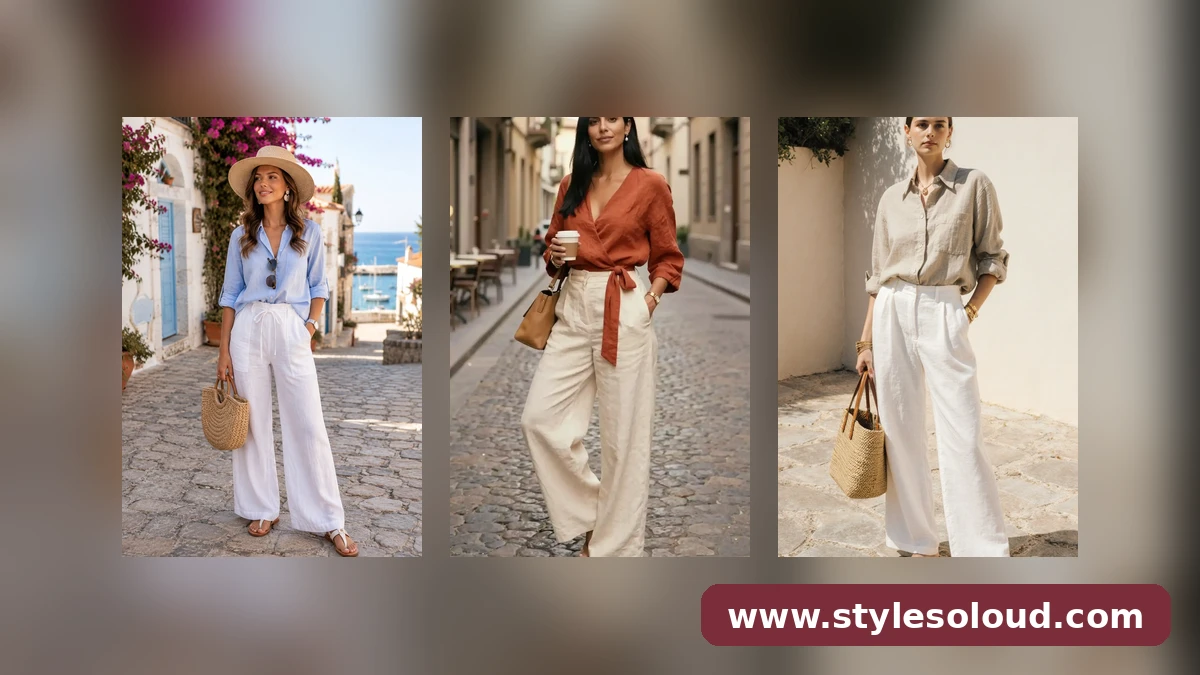 27 Linen Pants Outfits That Work in Every Season, From Beach Days to Layered Winter Looks