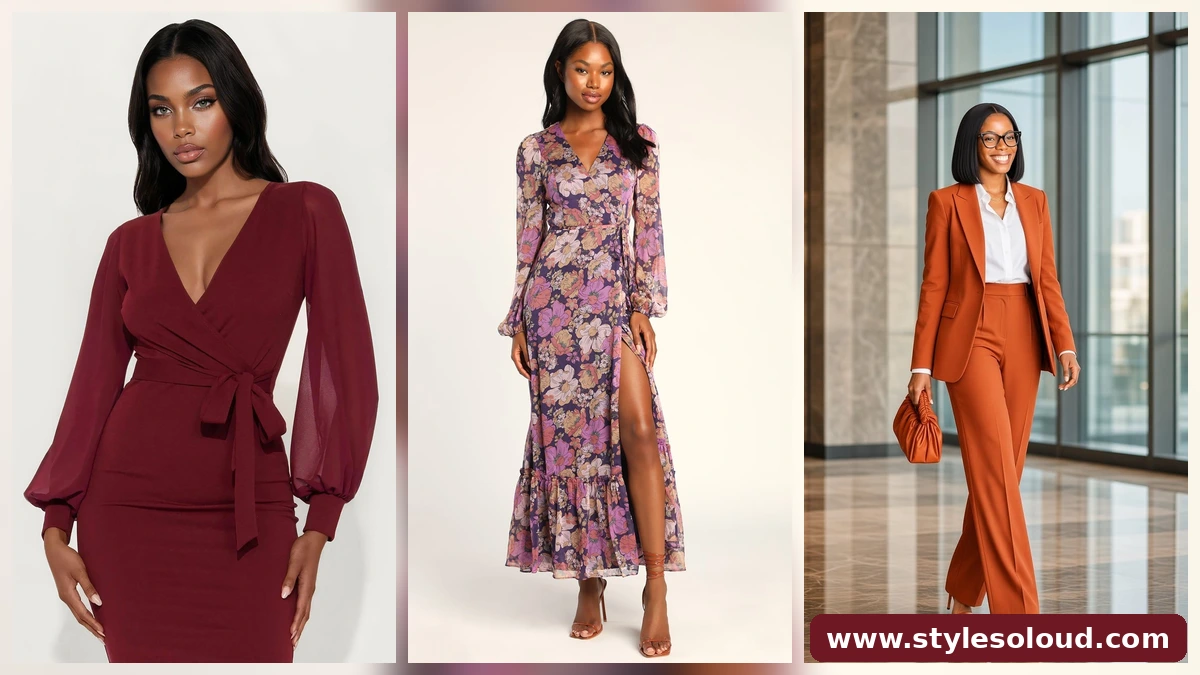 20 Elegant Thanksgiving Outfits for Black Women Over 40 That Bring Rich Color to the Table