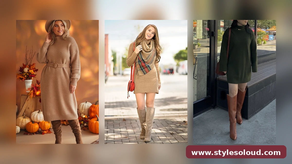 28 Cozy Thanksgiving Sweater Dress Outfits to Love featured image